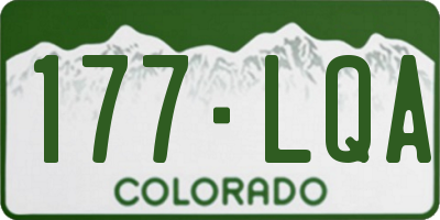 CO license plate 177LQA