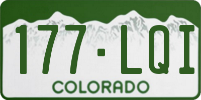 CO license plate 177LQI