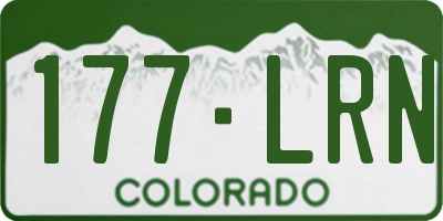 CO license plate 177LRN