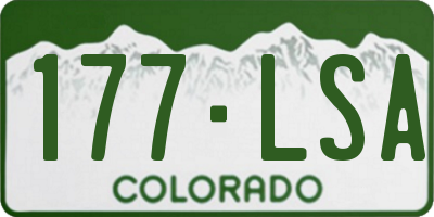 CO license plate 177LSA