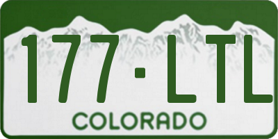 CO license plate 177LTL