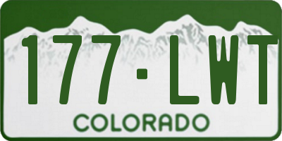 CO license plate 177LWT