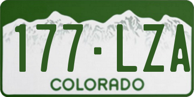 CO license plate 177LZA