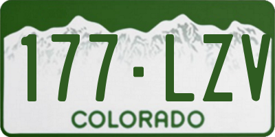 CO license plate 177LZV