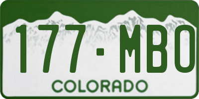 CO license plate 177MBO