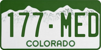 CO license plate 177MED
