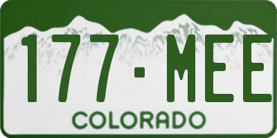 CO license plate 177MEE