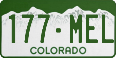 CO license plate 177MEL