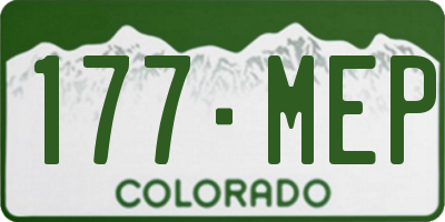 CO license plate 177MEP