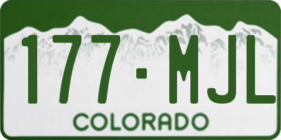 CO license plate 177MJL