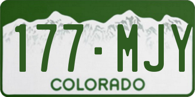 CO license plate 177MJY