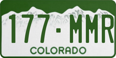 CO license plate 177MMR