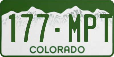 CO license plate 177MPT