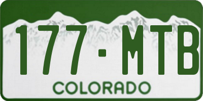 CO license plate 177MTB