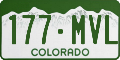 CO license plate 177MVL