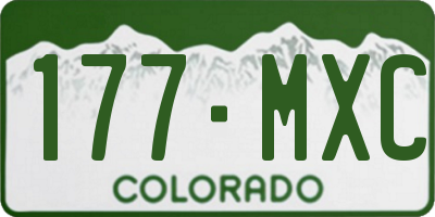 CO license plate 177MXC
