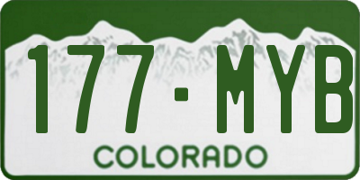 CO license plate 177MYB