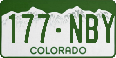 CO license plate 177NBY