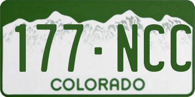CO license plate 177NCC
