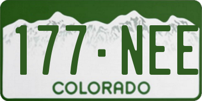 CO license plate 177NEE