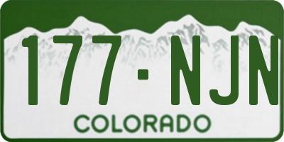 CO license plate 177NJN