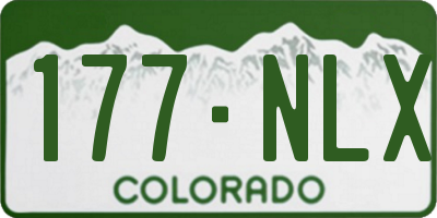 CO license plate 177NLX
