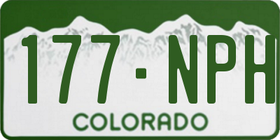 CO license plate 177NPH