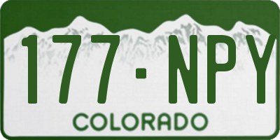 CO license plate 177NPY