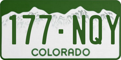 CO license plate 177NQY