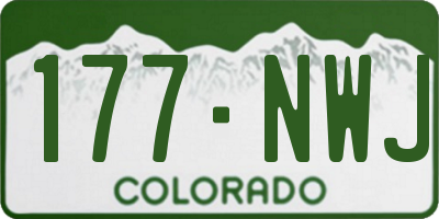 CO license plate 177NWJ