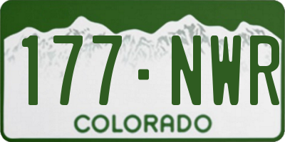 CO license plate 177NWR
