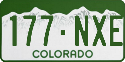 CO license plate 177NXE