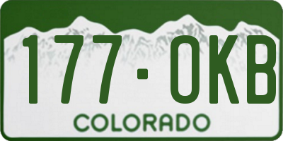 CO license plate 177OKB