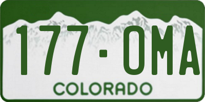CO license plate 177OMA