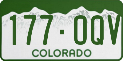 CO license plate 177OQV