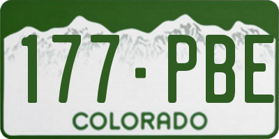 CO license plate 177PBE