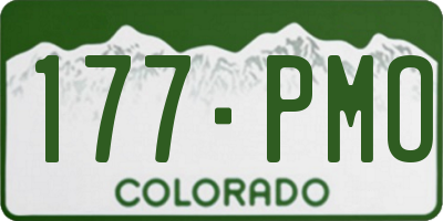 CO license plate 177PMO