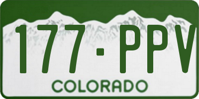 CO license plate 177PPV