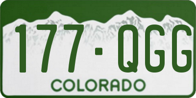 CO license plate 177QGG