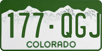 CO license plate 177QGJ