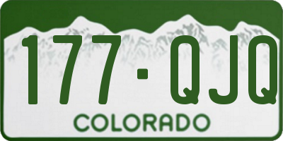 CO license plate 177QJQ