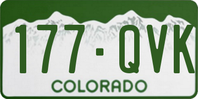 CO license plate 177QVK