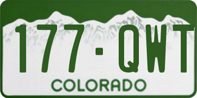 CO license plate 177QWT