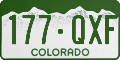 CO license plate 177QXF