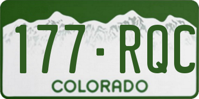 CO license plate 177RQC