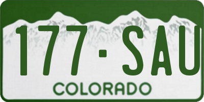 CO license plate 177SAU