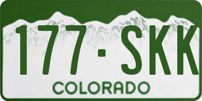 CO license plate 177SKK