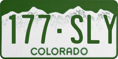 CO license plate 177SLY