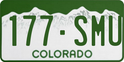 CO license plate 177SMU