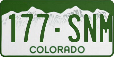 CO license plate 177SNM